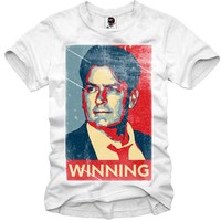 E1SYNDICATE T SHIRT CHARLIE SHEEN FOR PRESIDENT SUPREME DISOBEY FUCT S/M/L/X