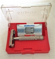 1954 Rasierhobel Gillette Razor Vintage Nassrasierer Rasierer Butterfly Hobel Z3