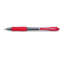 "Pilot G2 Premium Retractable Gel Ink Pen, Refillable, Red Ink, .7mm, Dozen"