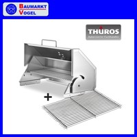 Thüros II Zubehör - Schwenkhaube aus Edelstahl inkl Warmhalterost & Rostauflage