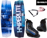 HYPERLITE STATE 2.0 Wakeboard Package 140cm Spin Wakeboardbindung Hantel