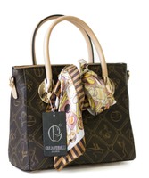 Giulia Pieralli Damen Handtaschen LUXUS Handtasche Coffee Damentasche #27311