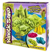 Kinetic Sand Box & Molds Activity Set Fun Squeezable Toy Gluten Free New For Kid