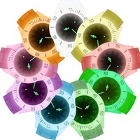 SILIKON UHR GLOW IN THE DARK NEON HERREN ARMBANDUHR NICE DAMEN GUMMI WATCH