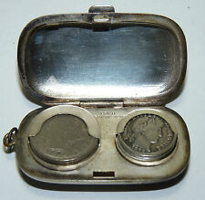 German Silver Coin Holder Pendant Us Coin 1892 Barber Dime 1902 Liberty V Nickel