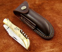 Damast Messer Jagdmesser,Taschenmesser Laguiole Damascus Knife (40-65- Stag Horn