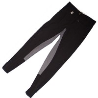 Pikeur Reithose Lugana schwarz, Besatz schiefer  (310-8207)