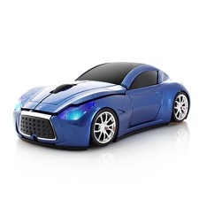 Wireless 2.4Ghz Sports car shaped mouse mice optical mause Blue