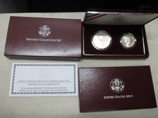 Matte Finish Uncirculated Robert F Kennedy Silver Dollar & Silver Half