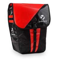 FAHRRAD GEPÄCKTRÄGER TASCHE SATTELTASCHE 14L BIKE GEPÄCKTASCHE SCHWARZ / ROT NEU