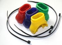 Apeks Mundstücke für Atemregler, 4er Pack,gelb,rot,grün,blau,sortiert mit Binder