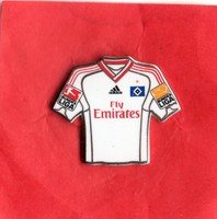 Pin TRIKOT  HAMBURGER SV   WEISS   2009-10  B-LIGA + STIFTUNGPATCH 