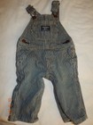 OSH KOSH Bgosh Boys 6 Months ENGINEER OVERALLS Striped~ HTF