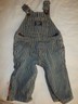 OSH KOSH Bgosh Boys 6 Months ENGINEER OVERALLS Striped~ HTF