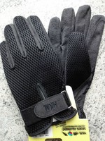 AUSVERKAUF - HKM Reithandschuhe - schwarz / navy - Größe L + XXL