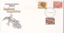 1982 Reptiles & Amphibians (16 June) Fdc - Pinjarra Wa 6208 Pmk