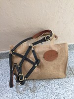 Sabro Lederhalfter neuwertig Größe VB Schwarz/Natur