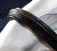 Halfter schwarz Kroko- Leder Optik Cob Full XFull 3-fach Lederhalfter