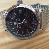 Constantin Durmont Herrenuhr Calendar mit Mondphase CD-CALE-QZ-STM2-STST-BK