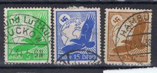 Germany 1934 Air 5pf, 15pf, 25pf SG 526A, 528A, 530A Mi 529, 531, 533 Used
