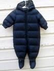 Baby Gap Boys Hooded W/ Feet Blue Down Snow Suit Puffer Snowsuit 12-18 Months 