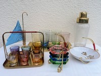Schnapsgläser Knabberschale Ascher Serviettenständer Shaker Longdrink 50er Jahre