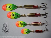 Original Mepps Longcast Long Cast Tiger alle Größen Kunstköder Blinker Spinner 