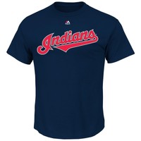MLB Baseball CLEVELAND INDIANS T-Shirt Wordmark von Majestic