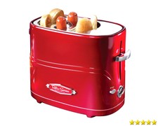 Nostalgia Electrics HDT600RETRORED Retro Series Pop-Up Hot Dog Toaster New