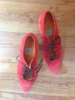 Schnürschuhe Pumps Schnur pumps rot schwarz Wildleder von uno piu due 41