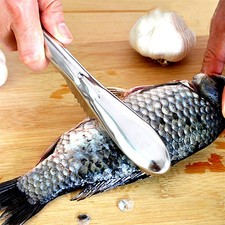 1Pc Kitchen Tool Cleaning Fish Skin Scraper Stainless Steel Fish Scales Descaler