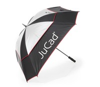 JuCad ® Regenschirm Windproof schwarz/silber/rot NEU VK: 95,-