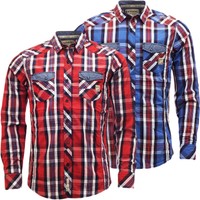 Mens Dissident Checked Shirt Langarm / Roll Sleeve neu M L XL XXL