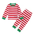 Toddlers Stripe Long Johns Set Lovely Nightclothes Cozy Organic Cotton