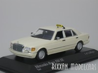 MERCEDES BENZ MB 500 SE W126 TAXI 1979 ELFENBEIN 1/43 MINICHAMPS 430039395  NEU