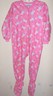 girls size 3T pink BLANKET SLEEPER SNOWMAN PAJAMAS 1 PC flakes WINTER WARM CUTE!