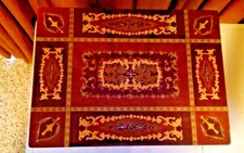 Vintage Musical Music Jewelry Box Italian Marquetry Inlaid Table 