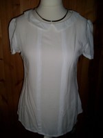 Blusen-Shirt von OPUS*Schlupfbluse*Bubikragen*Viskose+Jersey*Ecru*Gr. 38*Neuw.