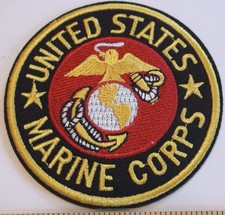 U. S. MARINE CORPS USMC Patch, 3" Round, Colorful, Iron or Sew on--FREE Shipping