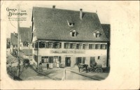 Ak Ditzingen BW, Gasthaus zum Adler, Inh. Chr. Emendörfer - 1525103