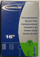 Schwalbe Schlauch AV 3 AV3 16 Zoll Autoventil Fahrradschlauch
