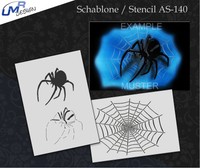 Step by Step Stencil Tattoo ~~ UMR Airbrush Schablone AS-140 M