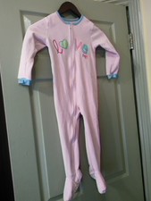 CARTER'S Girl's One Piece Flannel Blanket Footed Sleepers Size  4 Toddler