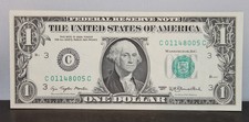 1977 Federal Reserve $1 Error Note Blank Back Cu