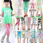 Kids Baby Girl Stretch Skinny Floral Pants Trousers Cropped Leggings Print Tight