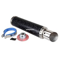 2"Inlet Motorrad Kohlefaser Resonator Auspuff Endtopf Auspufftöpfe Schalldämpfer