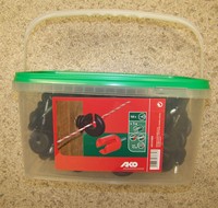 Ringisolatoren 100 Stück im praktischen Eimer mit Einschrauber NEU