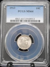 New listing
1913-P Barber Dime - Ms64 Pcgs - Free Shipping - 10C