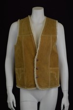Authentic Vintage Pauliz Genuine Leather Light Brown Vest Women's Size Medium*