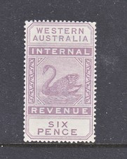 Western Australia 6d Purple Internal Revenue, *Muh* And Very Scarce!